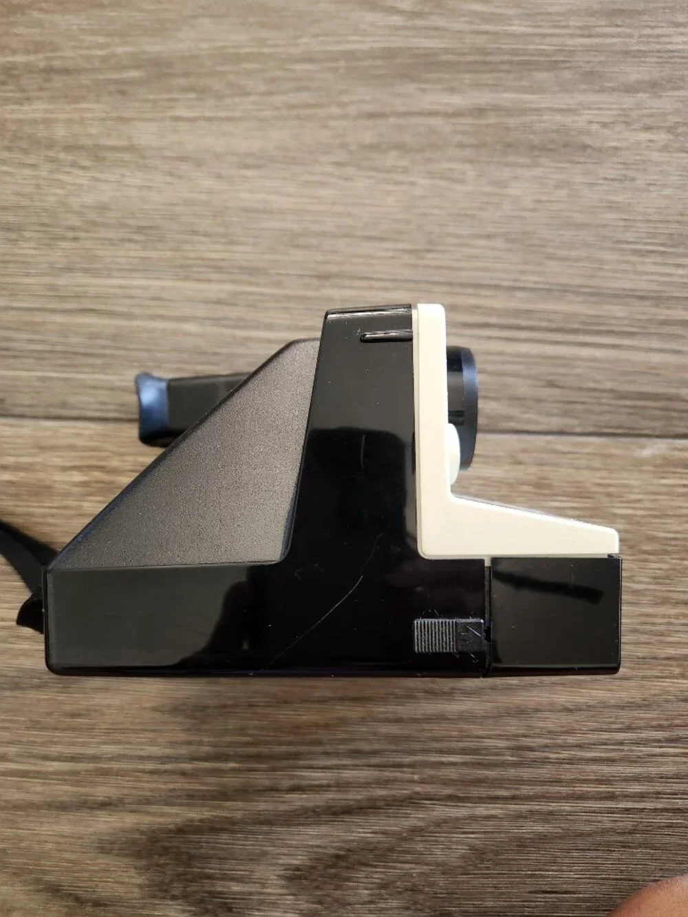 Vintage Polaroid One Step Land Camera with Rainbow Stripe and Strap